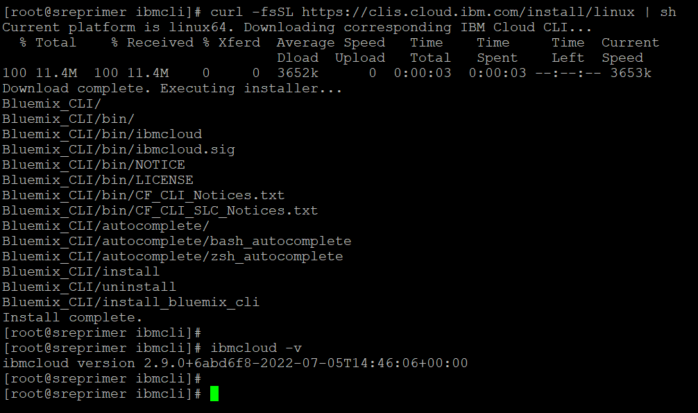 Ibm Cloud Cli Installation Process Sre Primer